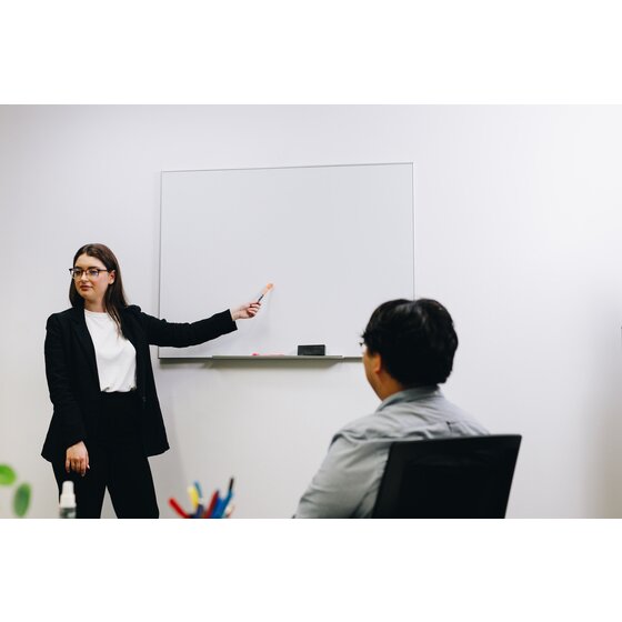 Quartet Penrite Slimline Magnetic Porcelain Whiteboard 1200 x 900mm