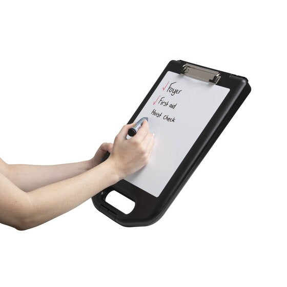 Marbig Professional Storage Clipboard with Whiteboard Black