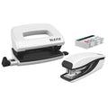 Leitz NeXXt WOW Mini Stapler and Punch Set White