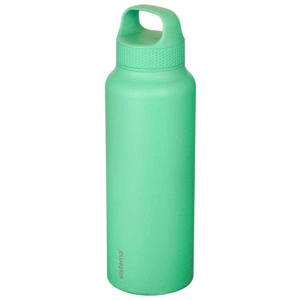 Sistema Stainless Steel Insulated Drink Bottle with Carry Handle 1L Assorted