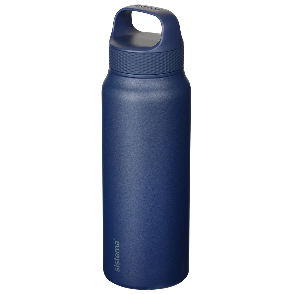 Sistema Stainless Steel Insulated Drink Bottle with Carry Handle 650ml Assorted