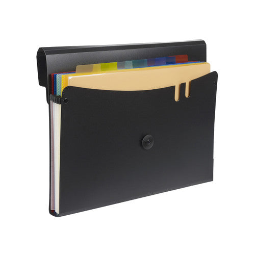 Marbig Professional Expanding File with 7 Removable Pockets Black Pack of 6