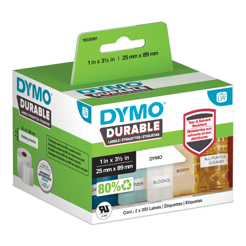 Dymo LabelWriter Durable Labels 25 x 89mm Roll of 700