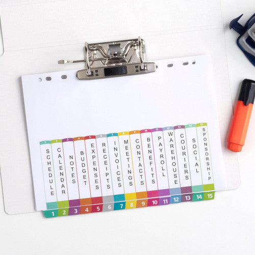Avery Customisable Table of Contents Dividers 1-15 15 Tab L7411-15