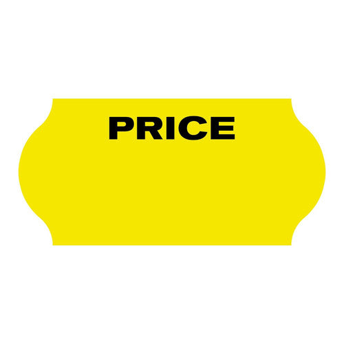 Avery Price Yellow Rectangle Dispenser Labels 26 x 16mm Removable 250 Pack