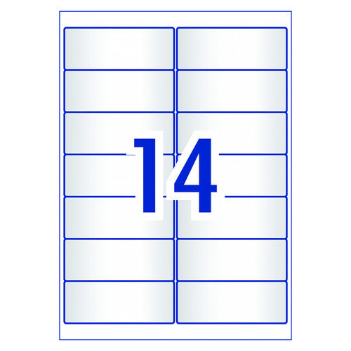 Avery Crystal Clear Address Labels L7563 99.1 x 38.1mm 14UP 140 Labels