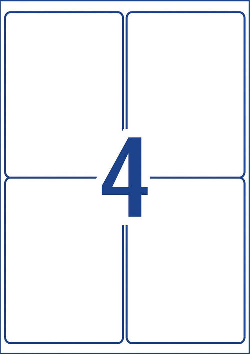 Avery Removable White Heavy Duty Labels L4774REV 139 x 99.1mm 4UP 80 Labels