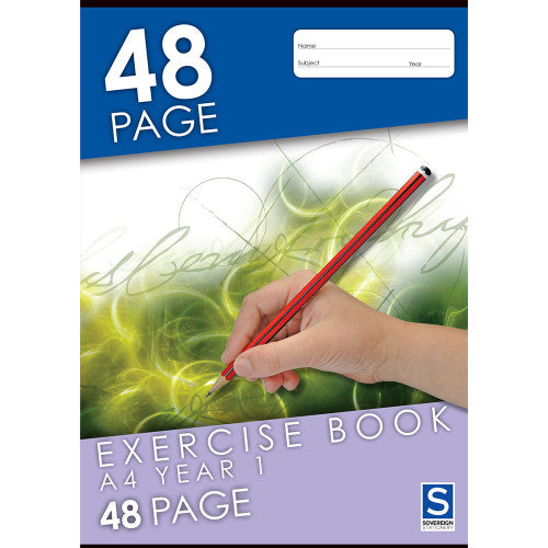 Sovereign Exercise Book A4 Year 1 Ruled 48 Page Pack of 20