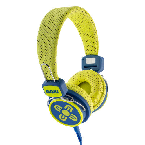 Moki Kid Safe Volume Limited Headphone Yellow Blue