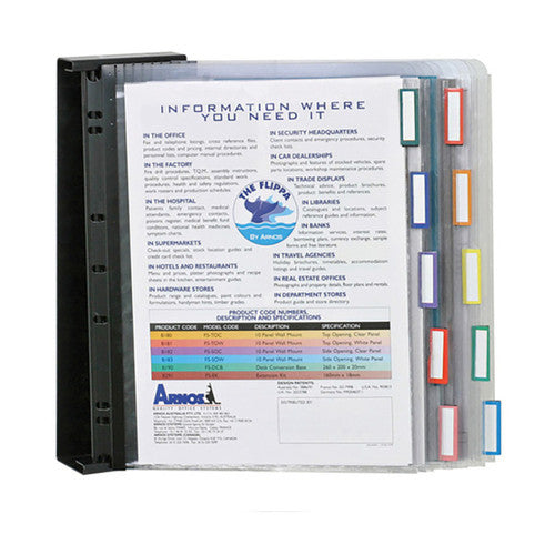 Flippa Wall Display - 10 Panel Top Opening Clear & Bracket