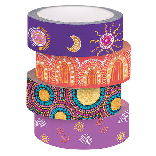 Zart Contemporary Indigenous Washi Tape Pack of 8