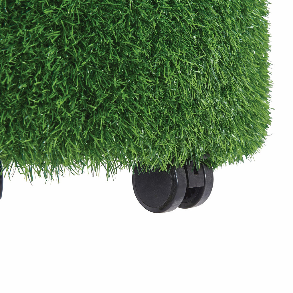 Aalto Round Ottoman 45cm Diameter Lockable Castors Grass