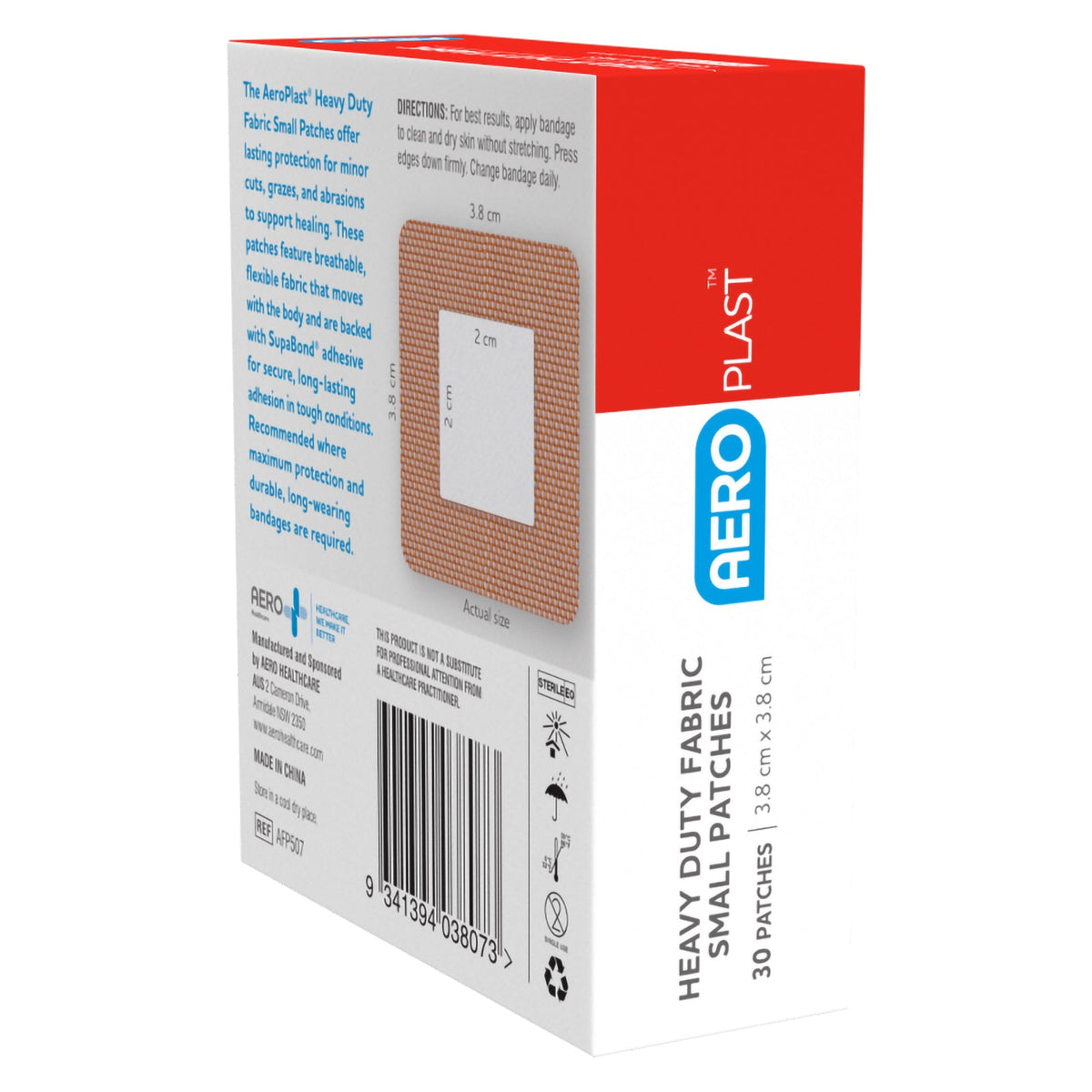 AeroPlast Premium Fabric Small Patch 3.8 x 3.8cm Box 30