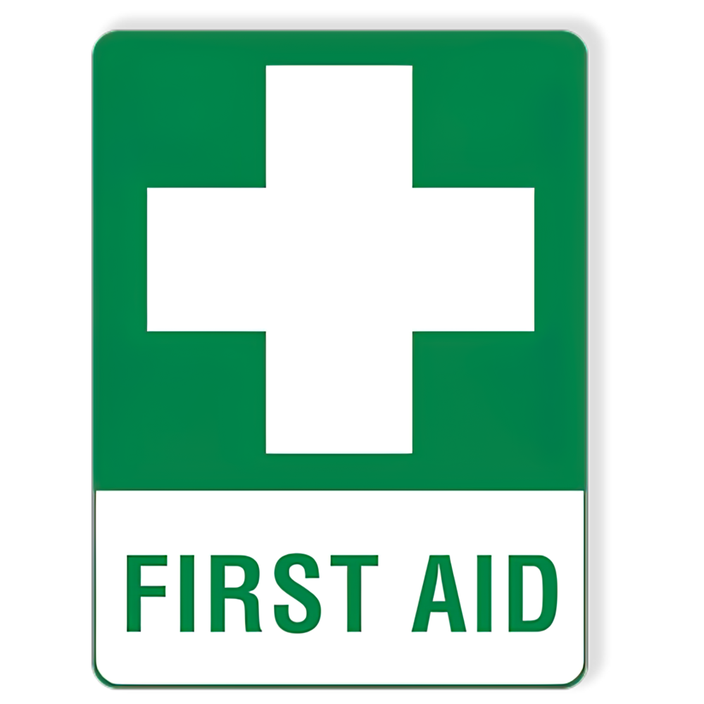 AeroSupplies First Aid Sticker 15 x 22.5cm