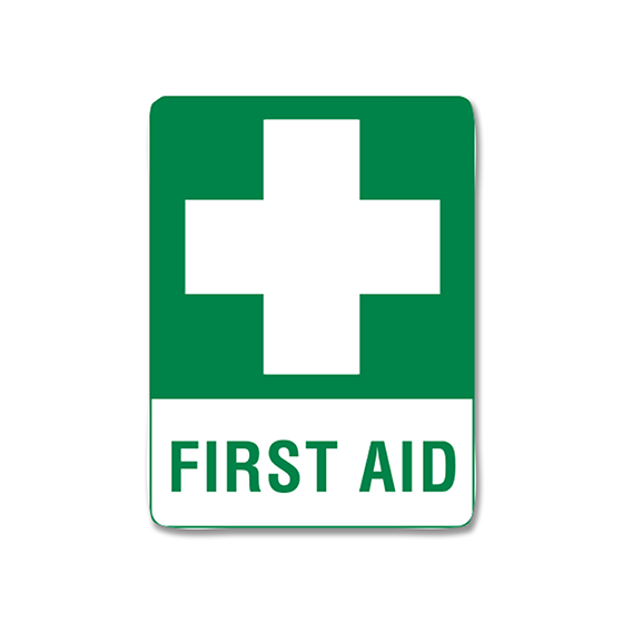AeroSupplies Medium Metal First Aid Sign 45 x 30cm