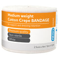AeroCrepe Medium Cotton Crepe Bandage 2.5cm x 4M Wrap/12