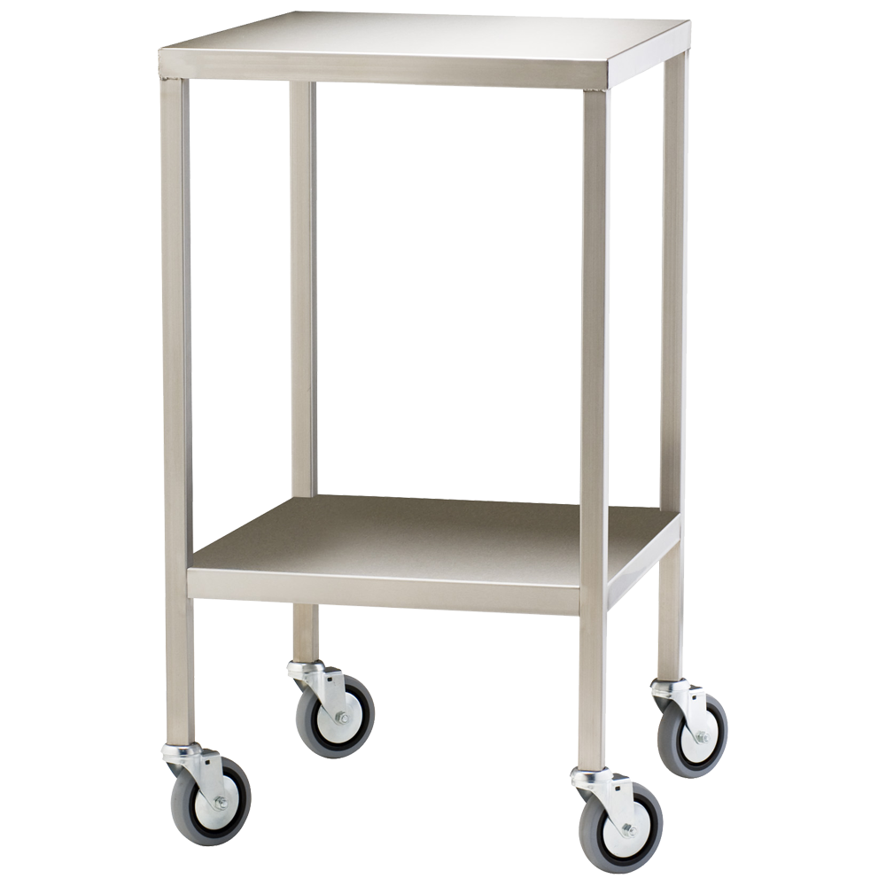 Aero Healthcare Small Stainless Steel Medical Trolley 50 x 50 x 90.5cm