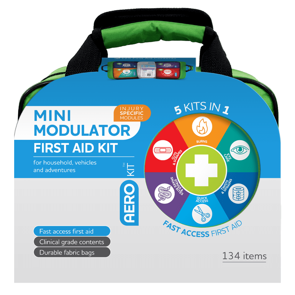 AeroKit 3 Series Modular Mini First Aid Kit Softpack 25 x 15 x 21.5cm