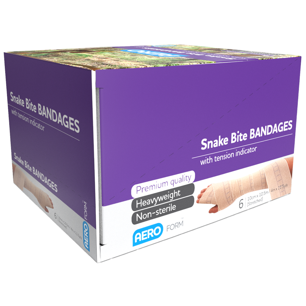 Aero Healthcare AEROFORM Snake Bite Bandage with Indicator 10cm x 10.5m Box/6