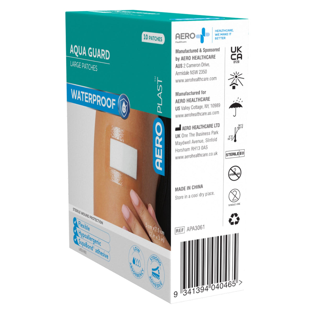 AeroPlast AquaGuard Large Patch Waterproof 7.5 x 5cm Box 10