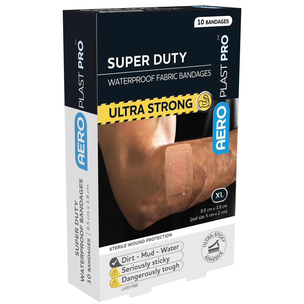 AEROPLAST PRO Super Duty Waterproof Bandages 8.5 x 3.8cm Box/10
