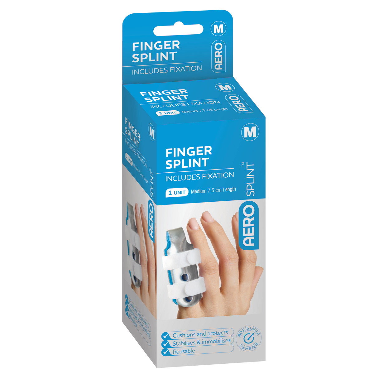 AEROSPLINT Finger Splint Medium 7.5 x 3.5 x 3.5cm