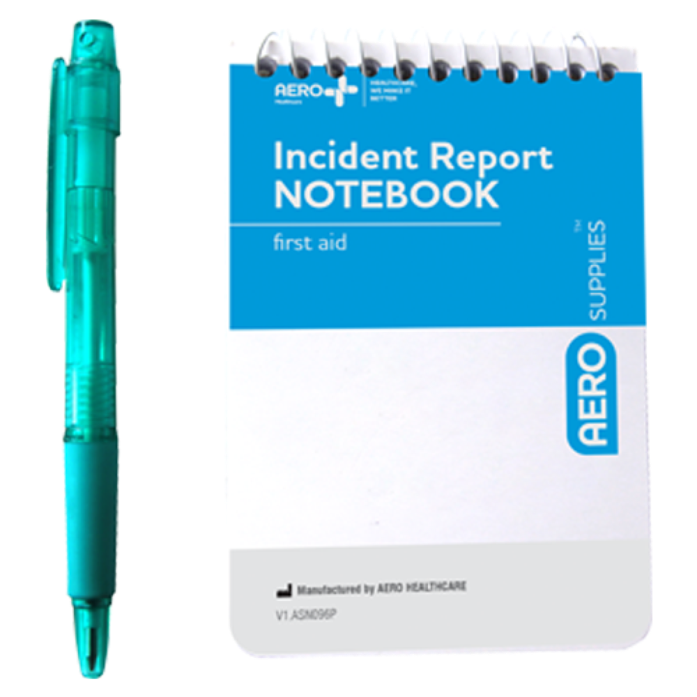 AeroSupplies First Aid Notebook with Pen