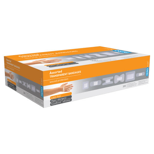 AeroPlast Transparent Assorted Dressings Box/100