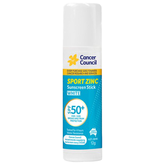 Cancer Council SPF50+ Sport Zinc Sunscreen Stick 12g