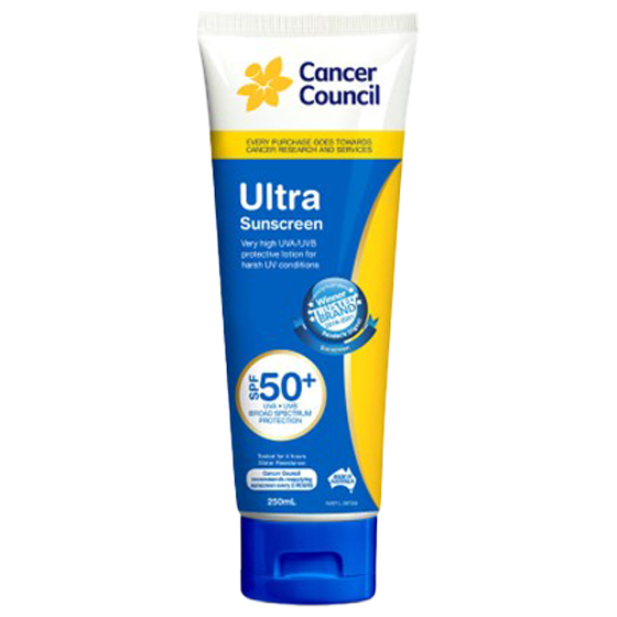 Cancer Council SPF50+ Ultra Sunscreen Tube 250mL