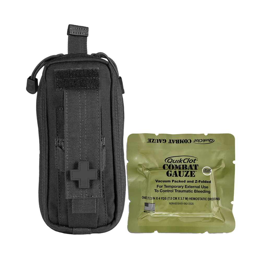 RapidStop Small Bleed Control Kit with QUIKCLOT Combat Gauze - Tactical 8 x 18 x 6cm