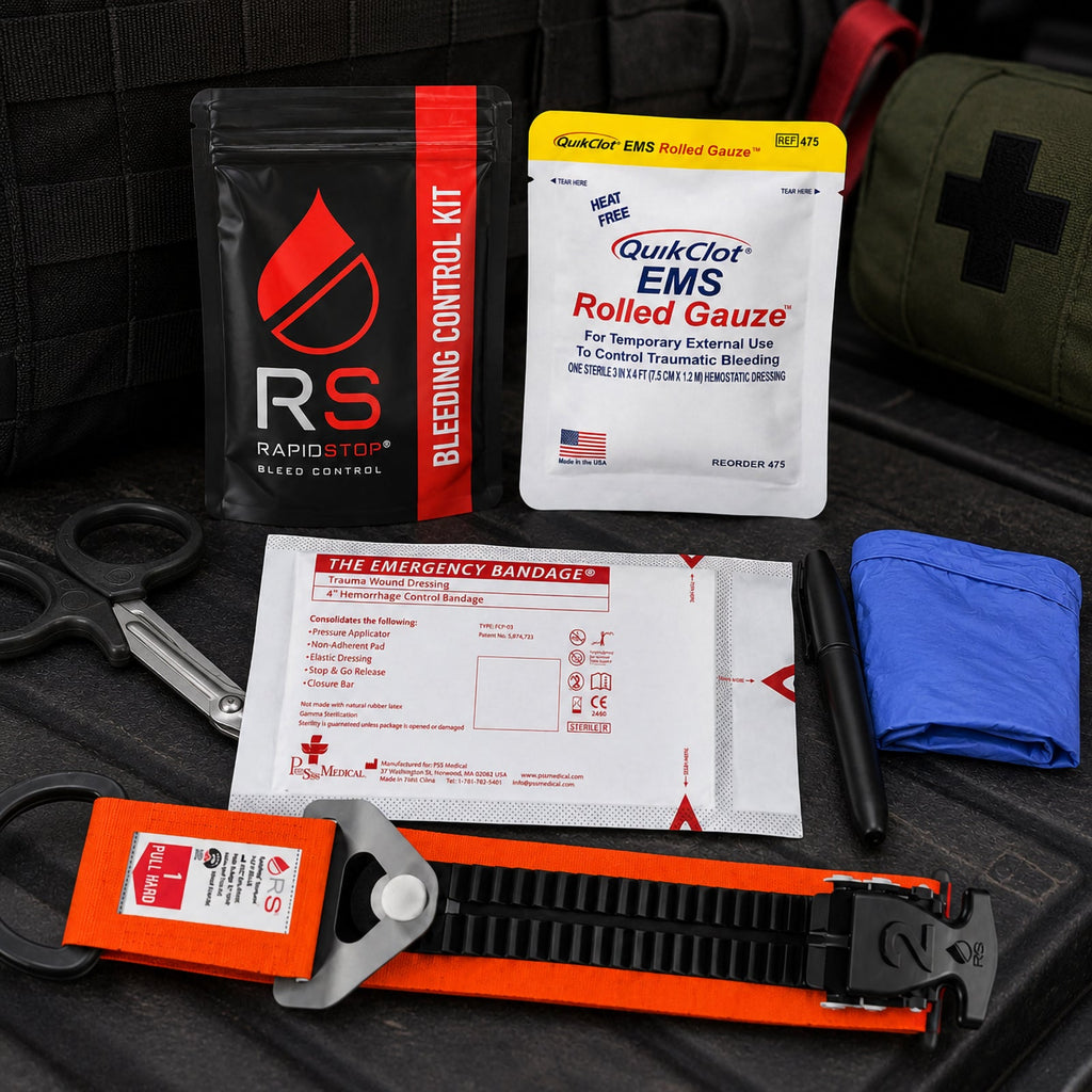 RapidStop Bleed Control Small Pack with QuikClot EMS Roll