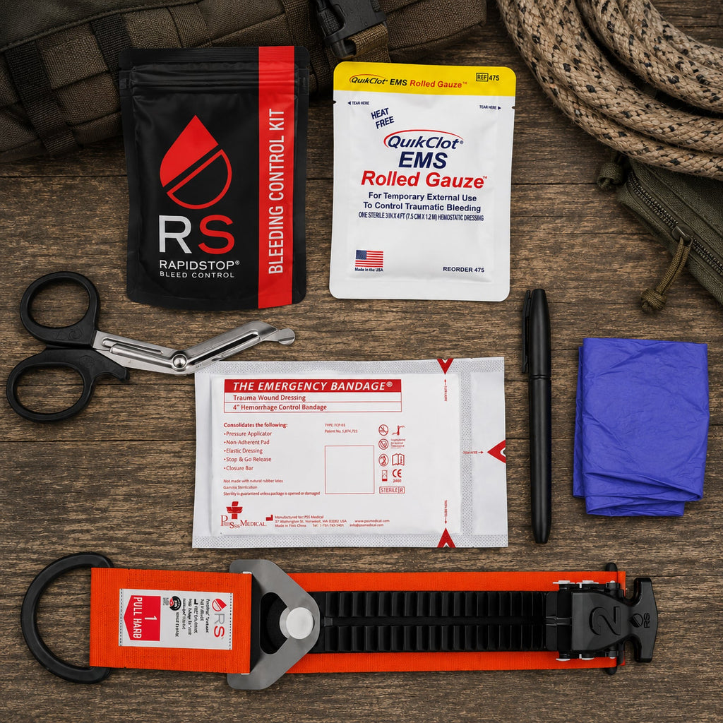 RapidStop Bleed Control Small Pack with QuikClot EMS Roll