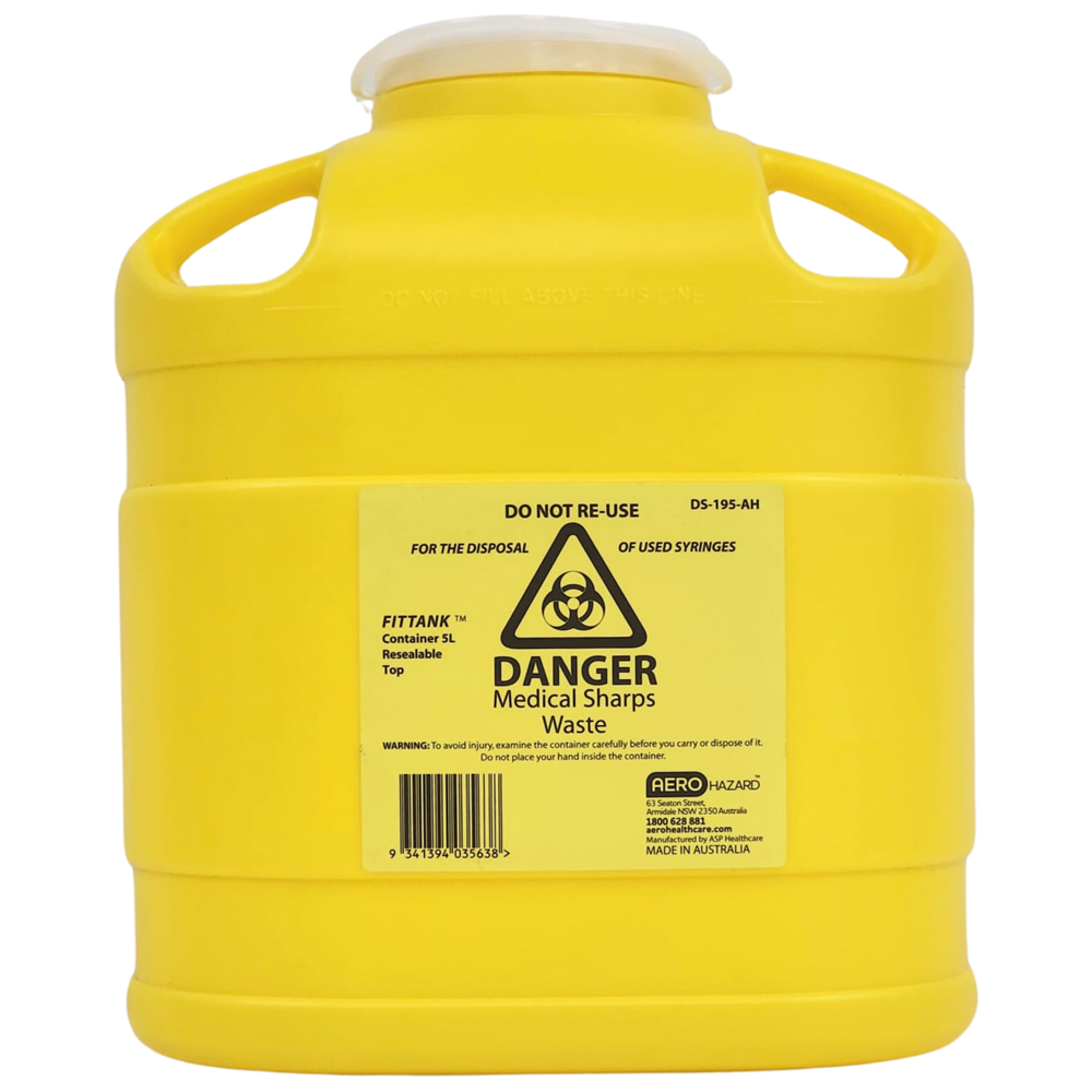 AeroHazard Sharps Disposal Container 5L