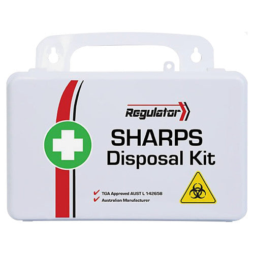 Aerokit Regulator Sharps Disposal Kit 21 x 7.5 x 13cm
