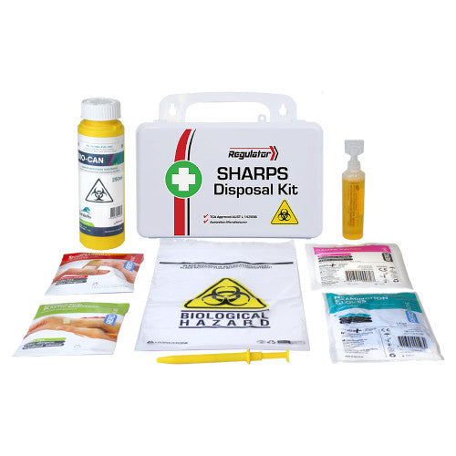 Aerokit Regulator Sharps Disposal Kit 21 x 7.5 x 13cm