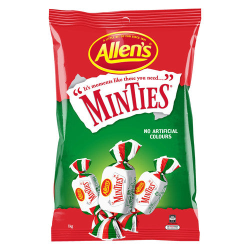 Allens Minties Individually Wrapped Mints 1kg Bag