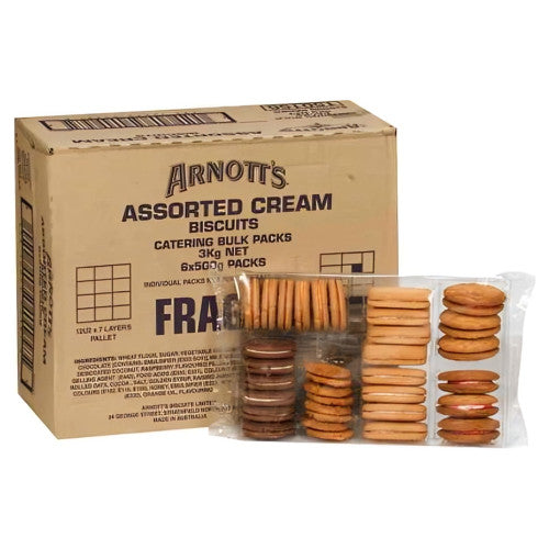 Arnott's Biscuits Assorted Creams Carton 3kg