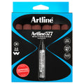 Artline 577 Whiteboard Marker 3mm Bullet Nib Brown Box of 12