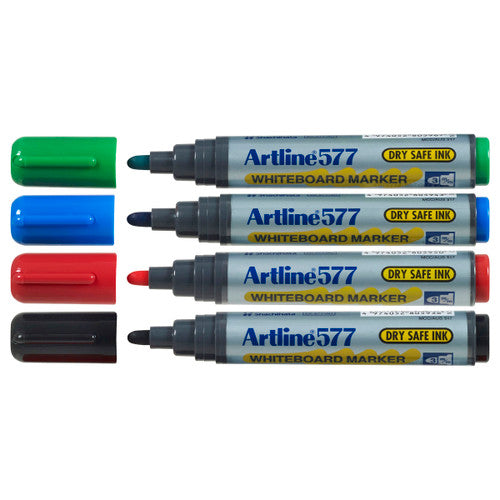 Artline 577 Whiteboard Starter Kit Magnetic Eraser and Assorted Markers