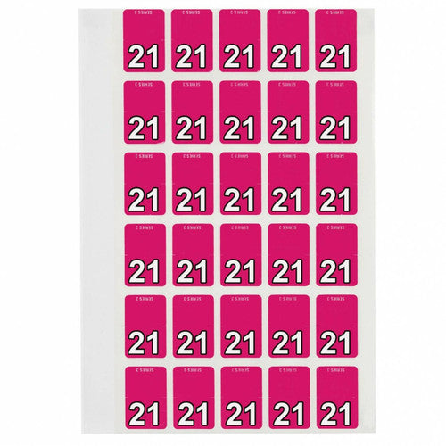 Avery 21 Top Tab Year 2021 Code Label 20 x 30mm Magenta 150 Pack