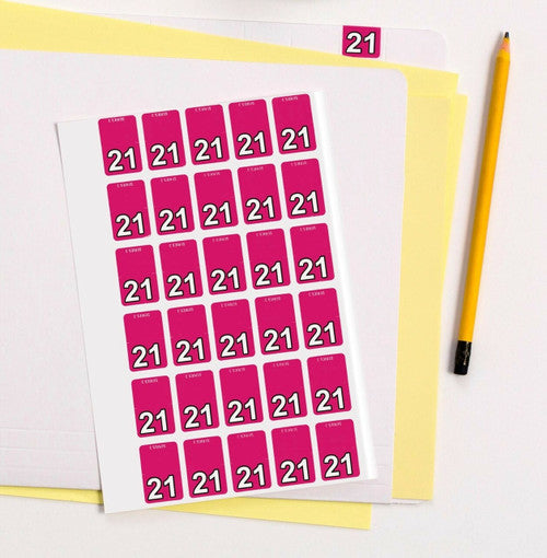 Avery 21 Top Tab Year 2021 Code Label 20 x 30mm Magenta 150 Pack