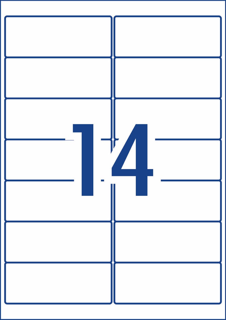 AveryEco Quick Peel Address Labels with Sure Feed L7163 140 Pack 99.1 x 38.1mm Laser Inkjet White 14UP