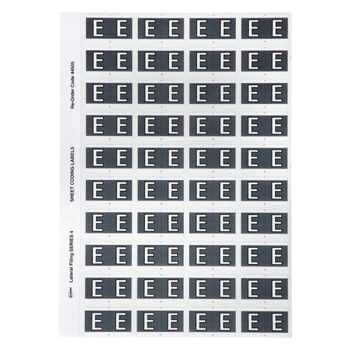 Avery Alphabetical E Side Tab Colour Coding Label 25 x 42mm Grey 240 Pack