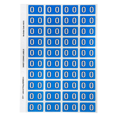 Avery Alphabetical O Side Tab Colour Coding Label 25 x 42mm Blue 240 Pack