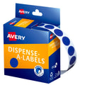 Avery Blue Dispenser Labels Circle 14mm 1050 Pack