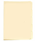 Avery Tabbed Manilla Folders Foolscap Buff Fifth Cut Pack of 5 1 Set of 5