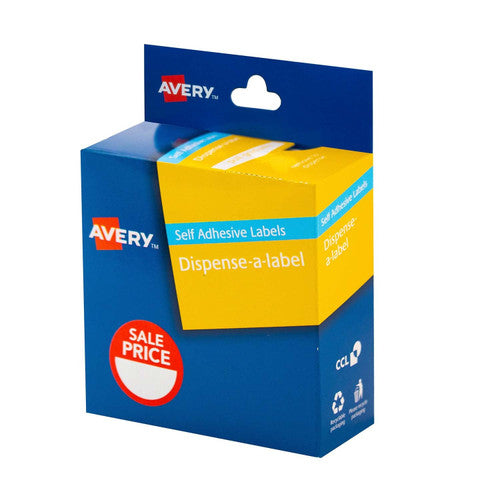 Avery Sale Price Red Circle Dispenser Labels 24mm Removable 300 Pack