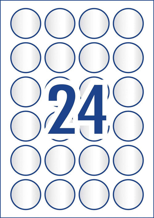 Avery Crystal Clear Round Multi-purpose Labels L6112C 40mm diameter Pack 240