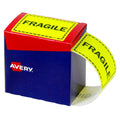 Avery Fragile Labels Fluoro Yellow 99.6 x 75mm Roll 750
